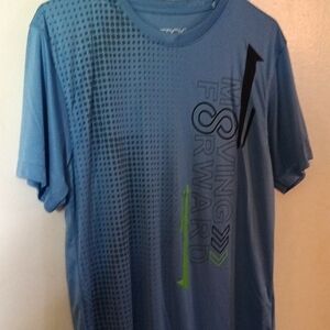 Redox Blue Short Sleeve Tee with Sporty Graphic Accents